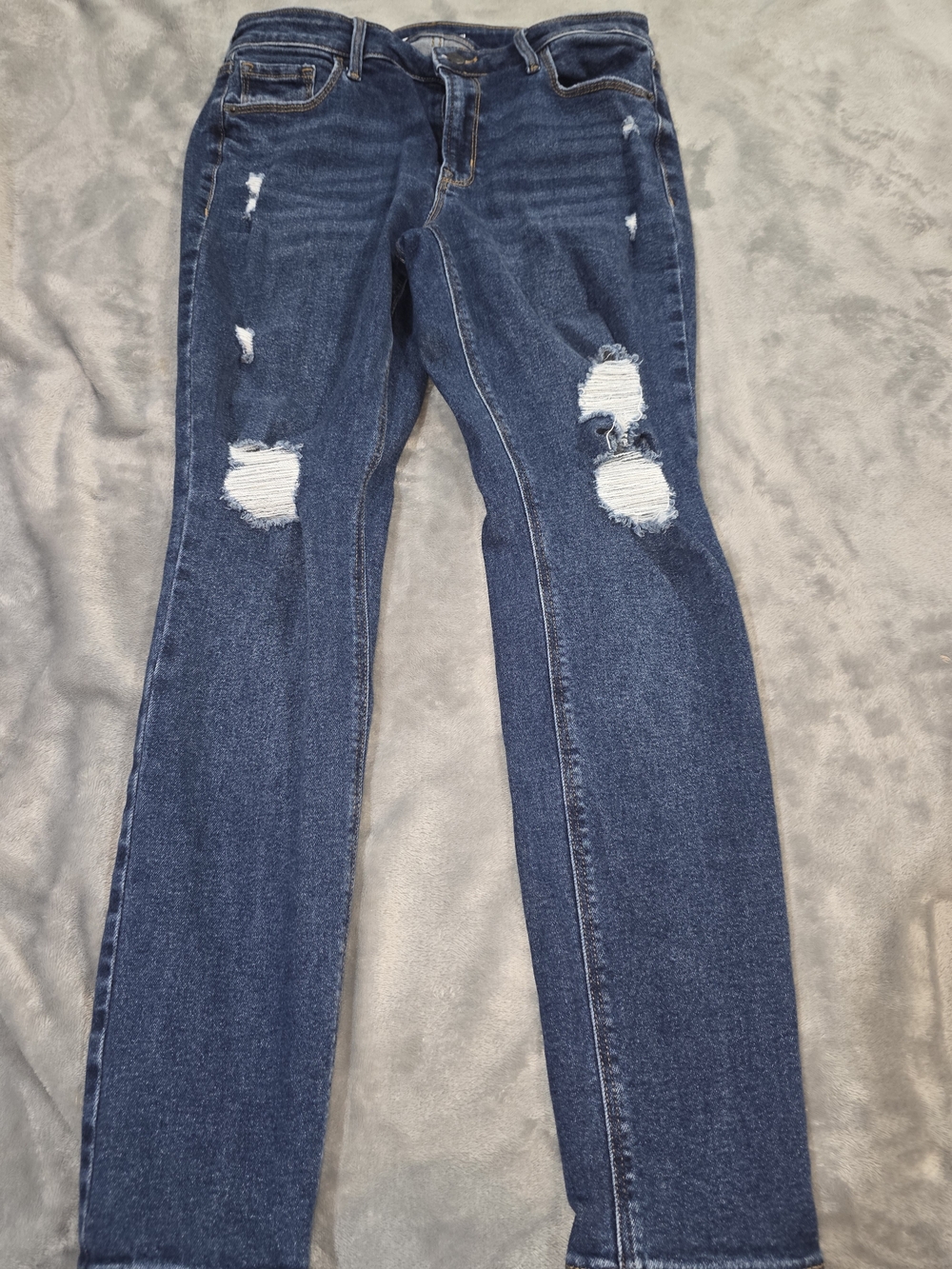 Old Navy Dark Blue Distressed Women's Jeans-10